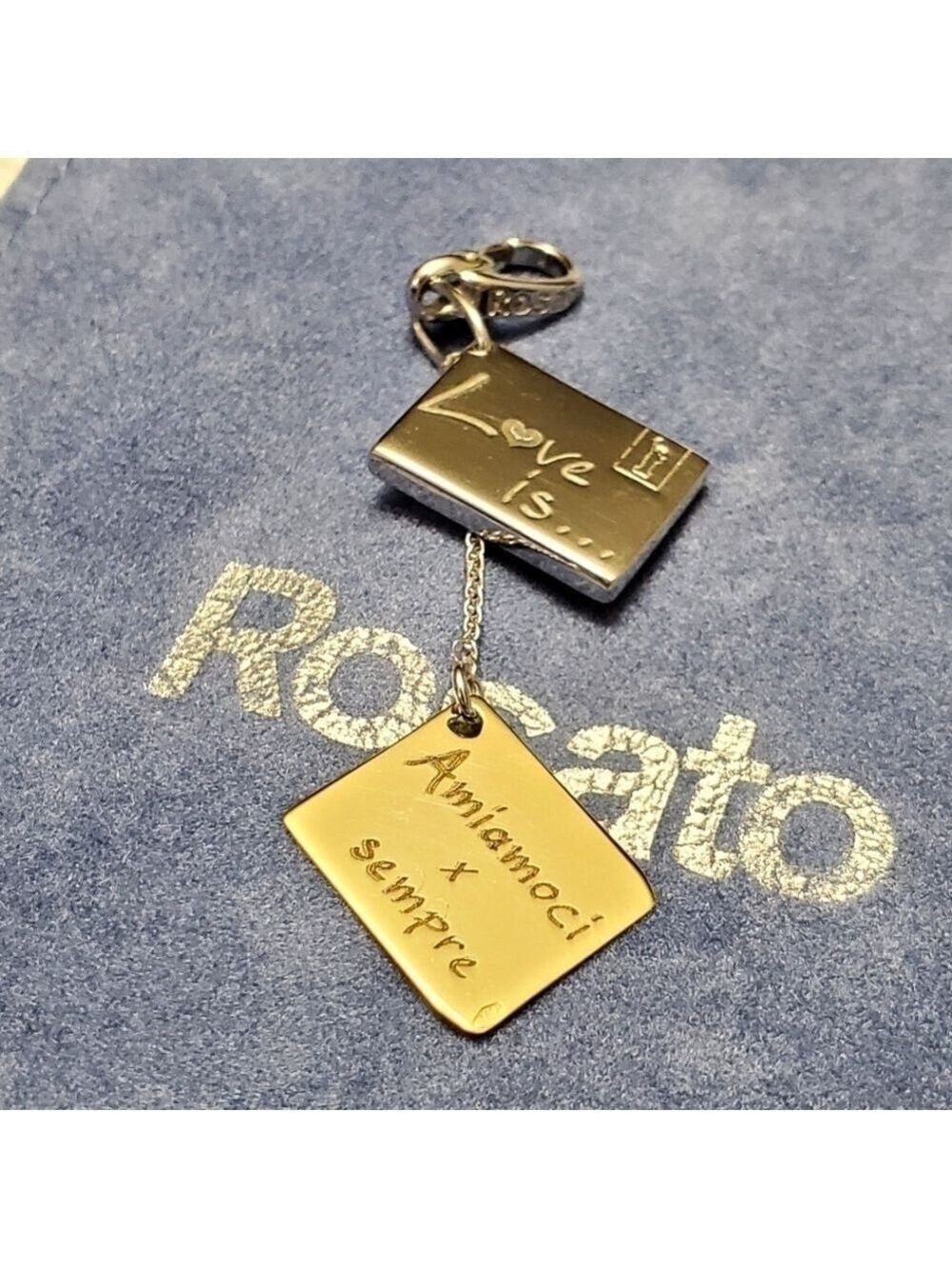 925 Silver Dog Tag Charm Necklace Pendant